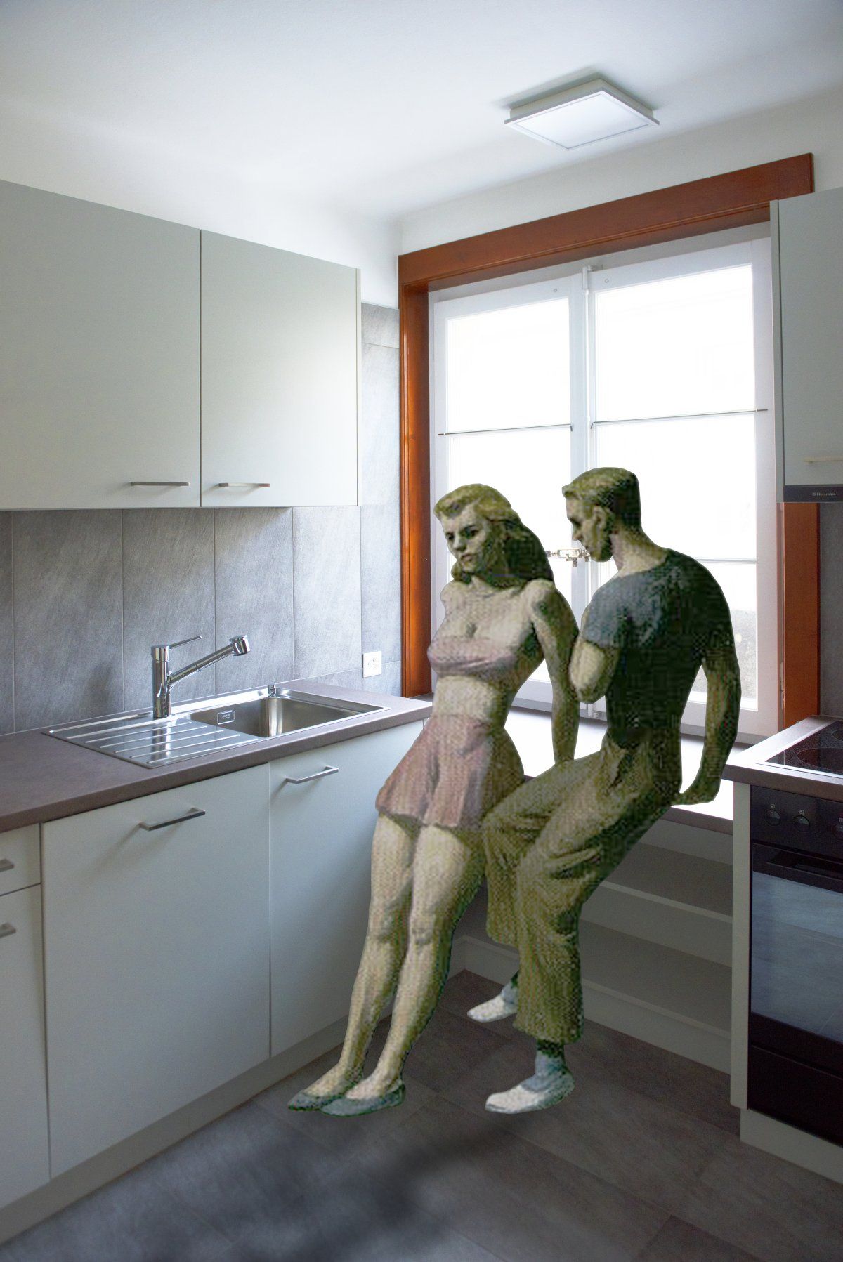 transformation des bureaux en un appartement à Bex: création d'une cuisine
