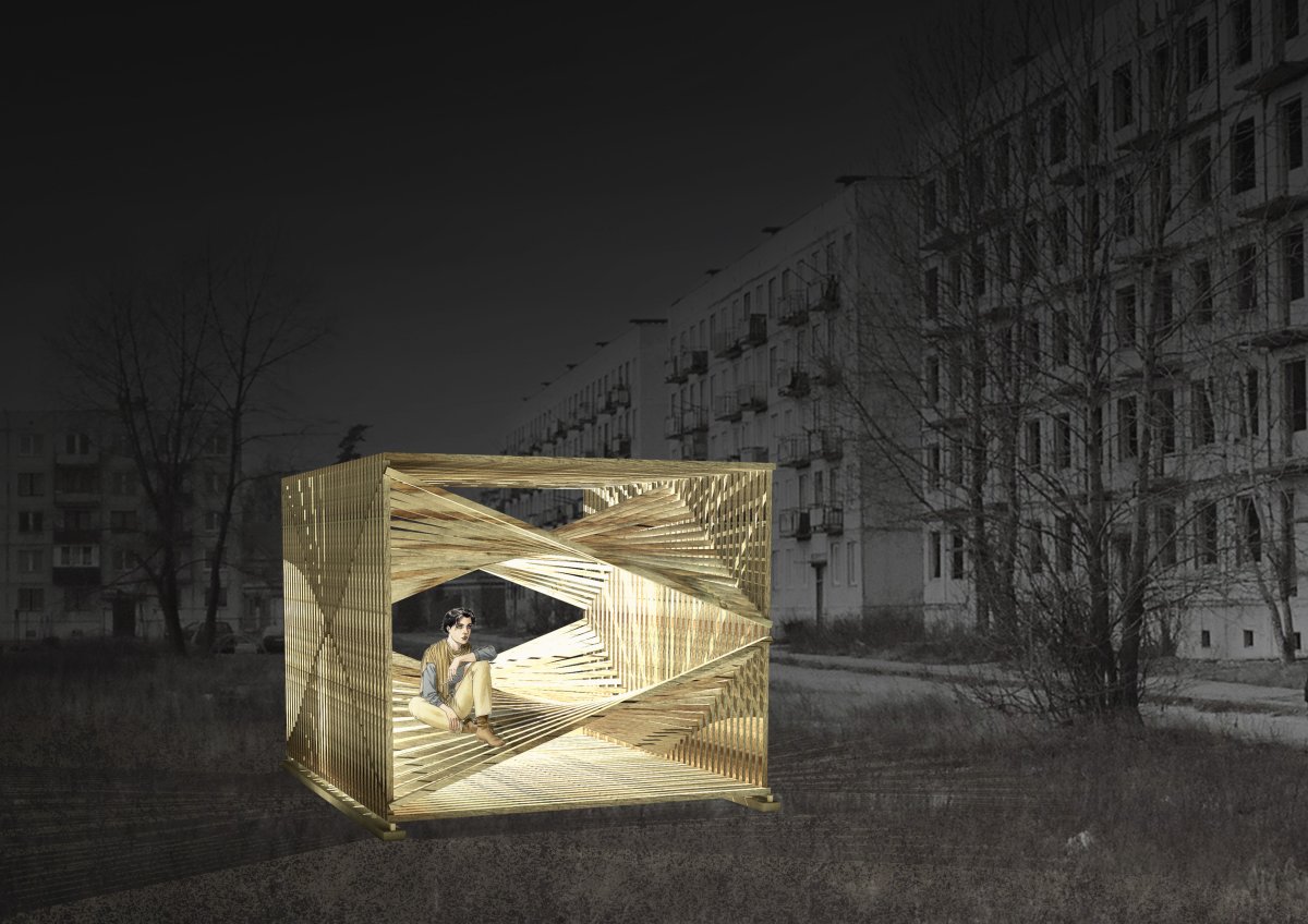 Installations urbaines à Karosta en Lettonie pour un concours international